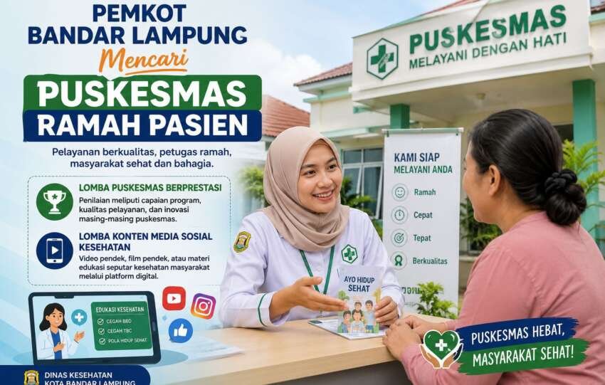 Pemkot Bandar Lampung menggelar Lomba Puskesmas Berprestasi dan Lomba Konten Media Sosial Kesehatan antar-puskesmas.